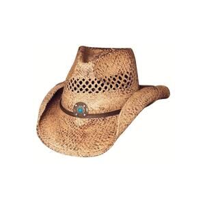 1879 Women's Anytime Raffia Straw Cowboy Hat, 3 1/2" Shapeable Brim, Natural,
